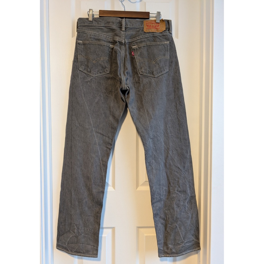 Levi's 501 Button Fly Jeans Men's 34x31 (tag 34x34) Smoke Gray Straight Leg Nice